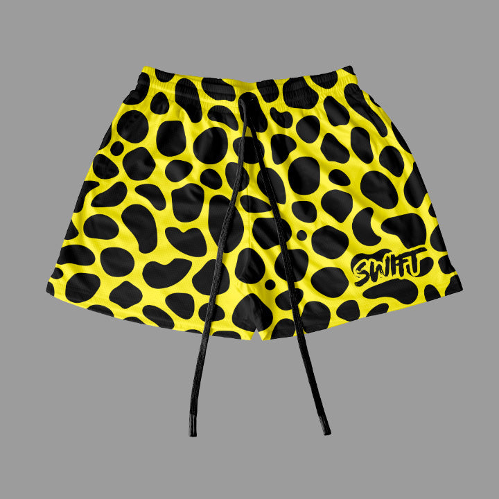 Leopard Muay Thai Inspired Shorts - Mid Thigh Cut